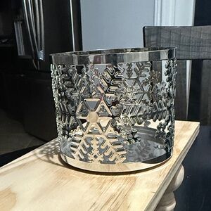 Bath and Body Works Silver Snowflake Candle Holder